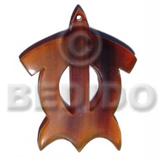 50mmx45mm Flat Golden Amber Turtle