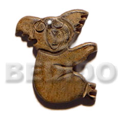 40mm koala bear golden burn bone - Horn Pendants