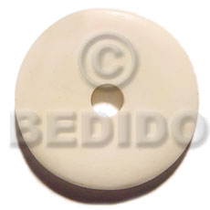 40mm round white bone Horn Pendants