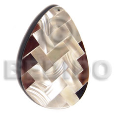 Teardrop 55mmx38mm flat resin Inlaid Pendants