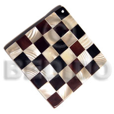 Square 50mm flat resin Inlaid Pendants