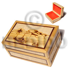 hand made Bamboo raffia jewelry box Jewelry Box