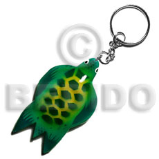 Sea turtle handpainted wood keychain Keychain