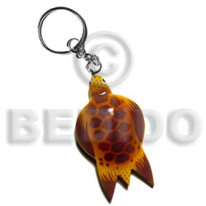 sea turtle handpainted wood keychain 85mmx50mm / can be personalized  text - Keychain