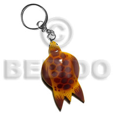 Sea turtle handpainted wood keychain Keychain