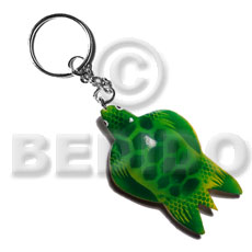 hand made Sea turtle handpainted wood keychain Keychain
