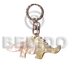 40mm carved MOP shell keychain /dinosaur - Keychain