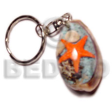 Sigay laminated seahells Keychain