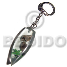 hand made 50mmx27mm transparent clear white Keychain