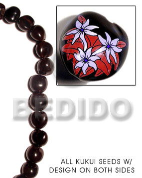 hand made Kukui seed black Kukui Lumbang Nuts Beads