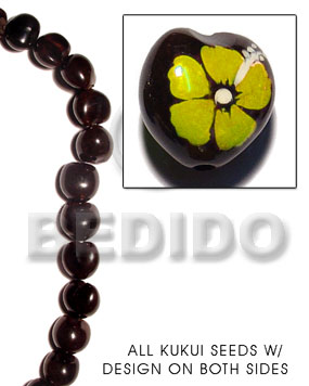 Kukui seed black Kukui Lumbang Nuts Beads