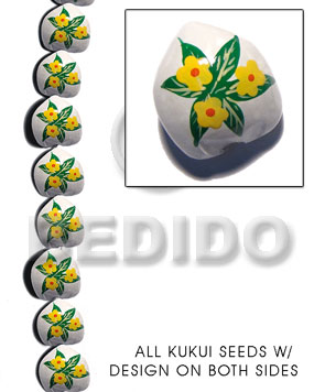 hand made Kukui seed white Kukui Lumbang Nuts Beads