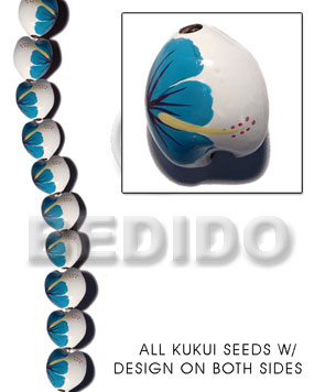 hand made Kukui seed white Kukui Lumbang Nuts Beads