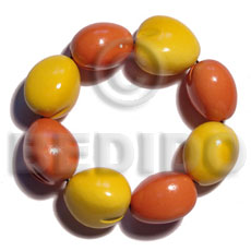 Elastic 8 pcs. kukui nuts Kukui Nut Bracelets