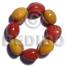 Elastic 8 pcs. kukui nuts Kukui Nut Bracelets