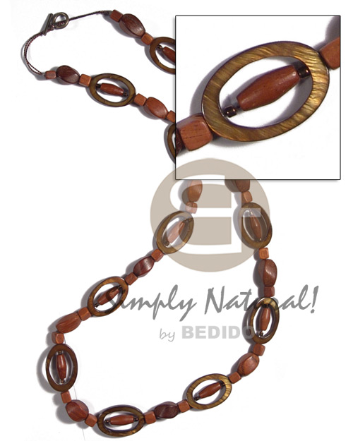 hand made 30mmx20mm oval laminated golden amber Long Endless Necklace