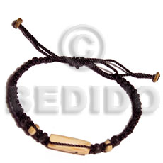 Macrame wood tube burning Macrame Bracelets