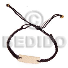 Macrame Bone Id Bracelet