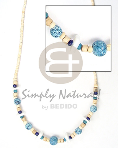 hand made Coco pokalet bleached stonewash Mens Necklace