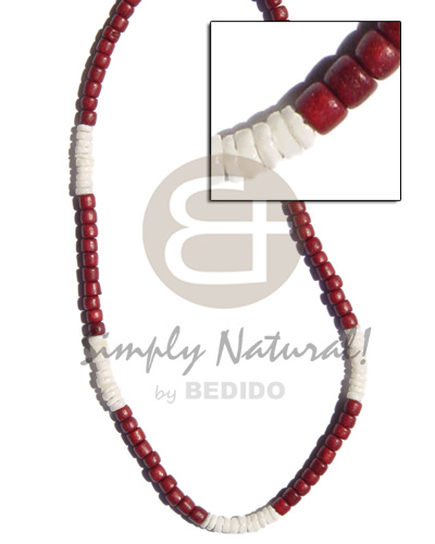 4-5mm maroon coco pokalet Mens Necklace