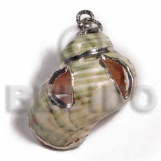 Green turbo shell approx. Molten Metal Pendants