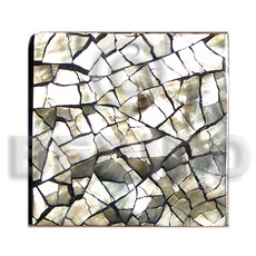 Flat 30mmx30mm square black Mosaic Pendants