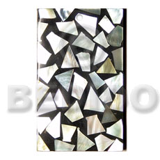 Flat rectangle 50mmx30mm laminated mop Mosaic Pendants