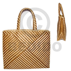 Pandan indo stripe bag large Native Bags