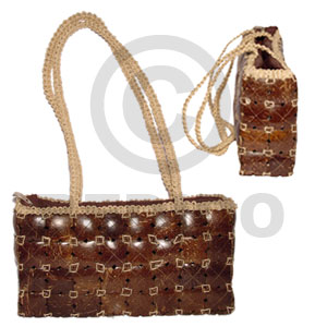 hand made Coco bag recta large 11x3x6 Native Bags