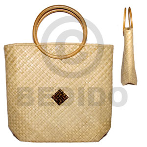 Pandan with rattan handle 14+5 Native Bags