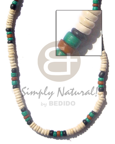 hand made 4-5 pukalet bleach black Natural Earth Color Necklace