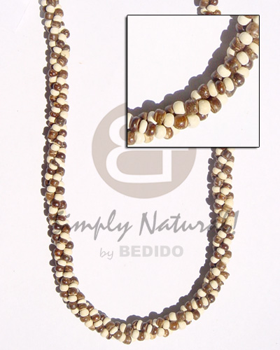 hand made 3 layers twisted 2-3mm Natural Earth Color Necklace