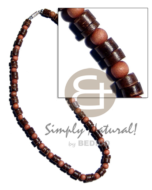 hand made 7-8mm natural brown coco heishe Natural Earth Color Necklace