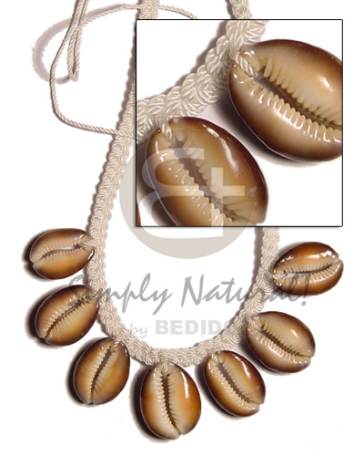 kaput shell macramie - Natural Earth Color Necklace