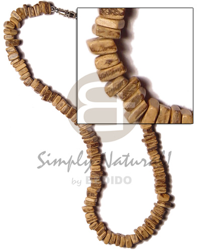 coco tiger square cut - Natural Earth Color Necklace