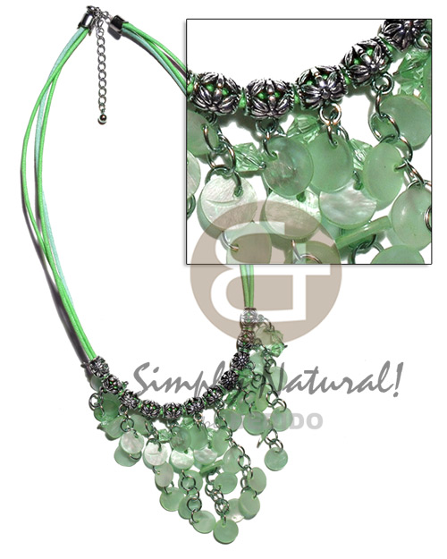 hand made Cleopatra- dangling 10mm 36pcs. Pastel Color Necklace