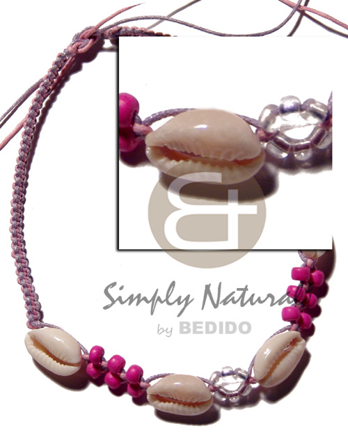 sigay on macrame wax cord - Pastel Color Necklace