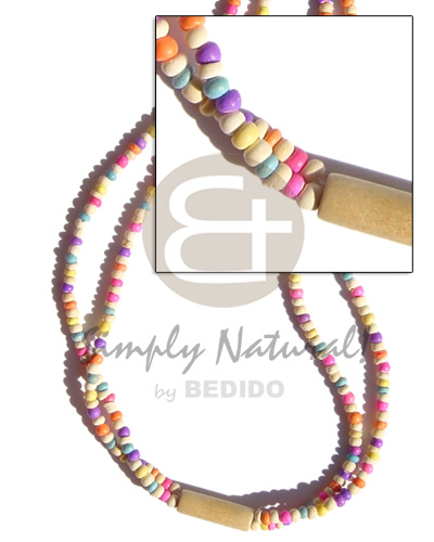 2 rows candy colored Pastel Color Necklace