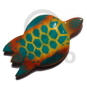 sea turtle handpainted wood refrigerator magnet 85mmx50mm / can be personalized  text - Refrigerator Magnets