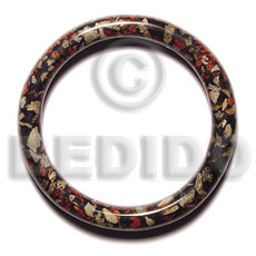 Burgundy red tiger corals Resin Bangles
