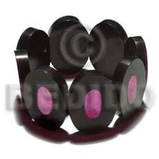 hand made 35mmx25mm oval black resin Resin Bangles