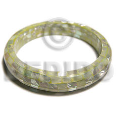 Neon green kabibe shell Resin Bangles