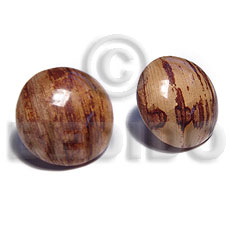 25mm laminated banana bark button Resin Earrings