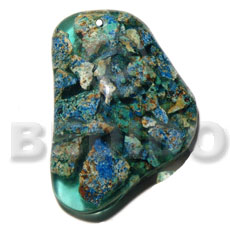 Freeform crushed limestones in Resin Pendants