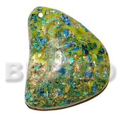 freeform / crushed limestones in resin 35mmx30mmx7mm - Resin Pendants