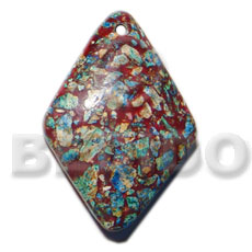 Diamond crushed limestones in Resin Pendants