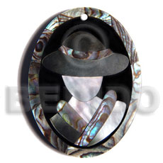 50mmx38mm oval pendant elegant hat Resin Pendants