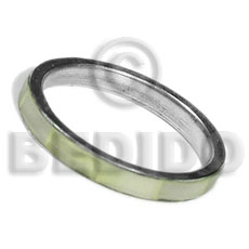 hand made Inlaid hammershell in stainless 5mm Rings