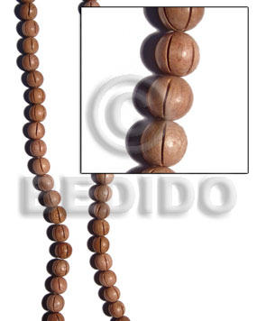 Rosewood round beads groove Round Wood Beads
