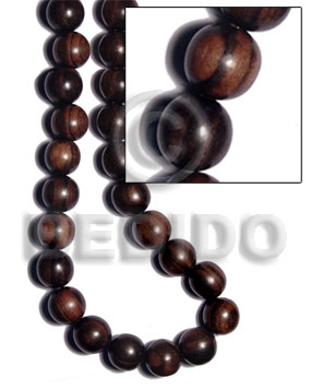 tiger camagong round wood beads 15mm - Round Wood Beads